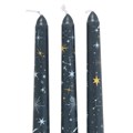 Set of 3 Starry Night Taper Candles