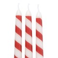 Set of 3 Candy Cane Stripe Taper Candles