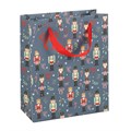 23cm Blue Nutcracker Print Gift Bag