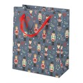 23cm Blue Nutcracker Print Gift Bag