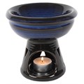 Deep Bowl Blue Oil Burner & Wax Warmer