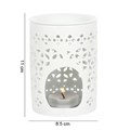 White Matte Cut Out Oil Burner