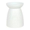 White Ceramic Buddha Face Oil Burner