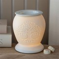 Tree of Life White Ceramic Electric Oil Burner  (UK 3-Pin Plug)