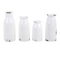 Set of 4 Decorative Milk Bottles