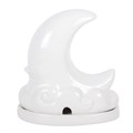 White Pastel Skies Moon Incense Cone Holder