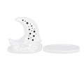 White Pastel Skies Moon Incense Cone Holder