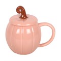 Pink Curly Pumpkin Lidded Mug