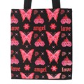 Flaming Butterfly Print Polycotton Tote Bag