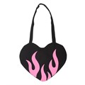 Burning Heart Satin Tote Bag