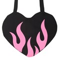 Burning Heart Satin Tote Bag