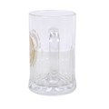 Celtic Triquetra Knot Glass Beer Tankard with Coaster