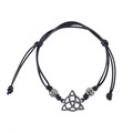 Black Celtic Triquetra Knot Cord Bracelet