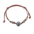 Brown Celtic Shield Knot Cord Bracelet