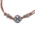 Brown Celtic Shield Knot Cord Bracelet