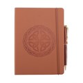 Celtic Shield Knot A5 Faux Leather Notebook with Pen