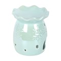 Iridescent Blue Snowflake Oil Burner and Wax Warmer