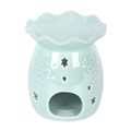 Iridescent Blue Snowflake Oil Burner and Wax Warmer
