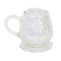 Iridescent Snowflake Mug, Coaster and Socks Set