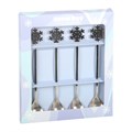 Set of 4 Metal Snowflake Spoons