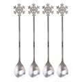 Set of 4 Metal Snowflake Spoons