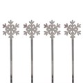 Set of 4 Metal Snowflake Spoons