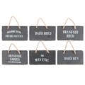 Set of 24 Mini Slate Signs for Him on Display