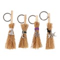 Set of 24 Lucky Broomstick Keyrings on Display