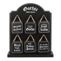 Set of 36 Gothic Mini Signs on Display