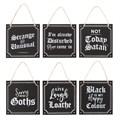 Set of 36 Gothic Mini Signs on Display