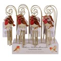Set of 12 Robin Remembrance Windchime Stakes in Display