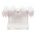 Set of 12 White Butterfly Suncatcher Stakes in Display