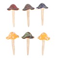 Set of 18 Mushroom Plant Decorations in Display