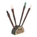 Set of 8 Thin Crystal Resin Wands with Display