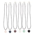 Set of 24 Healing Heart Crystal Necklaces in Display