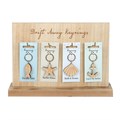 Set of 24 Drift Away Nautical Keyrings on Display