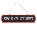 Spooky Street Hanging Metal Sign