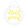 Hello Spring Hanging Daisy Wreath Decoration