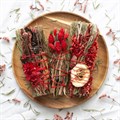 6in Ritual Wand Smudge Stick with Rosemary, Sage and Red Jasper