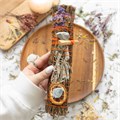 9in Ritual Wand Smudge Stick with Rosemary, Palo Santo and Aventurine