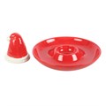 Red Santa Hat Chip and Dip Serving Dish