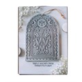 Triple Moonflower Silver Effect Terracotta Plaque