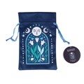 Triple Moonflower Velvet Drawstring Bag