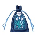 Triple Moonflower Velvet Drawstring Bag