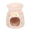 Tulip Print Oil Burner and Wax Warmer
