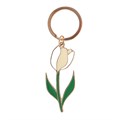 White Tulip Keyring