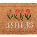 Natural Les Fleurs Tulip Doormat