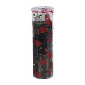 Black Rose Print Tube Candle