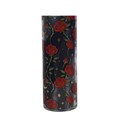 Black Rose Print Tube Candle