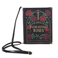 Gothic Rose Book Shaped Crossbody Bag